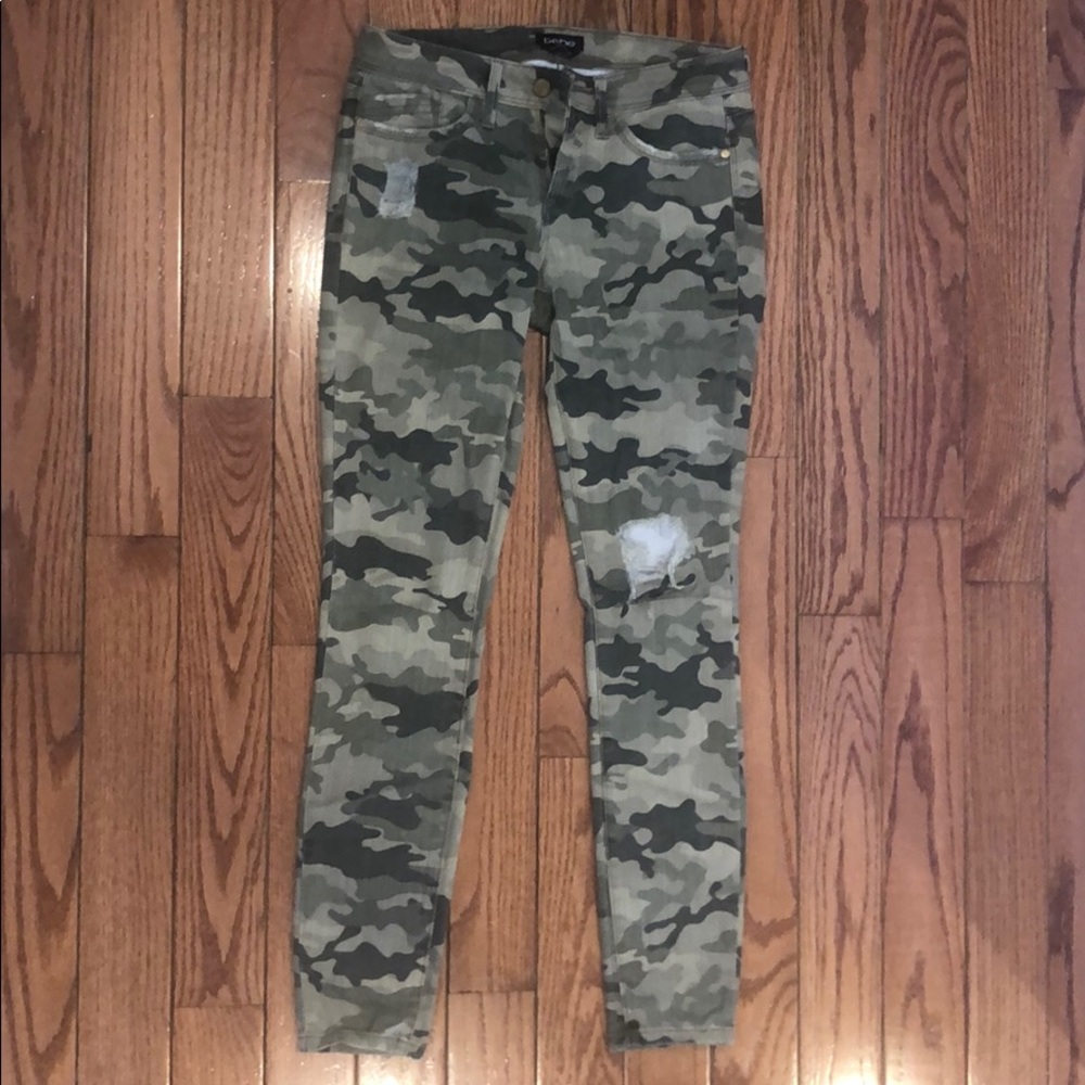 Bebe Camouflage Skinny Jeans